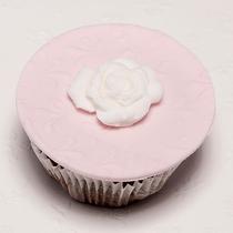 Cupcake Weiße Rose