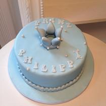 Motivtorte Geburtstag Baby blaue Krone