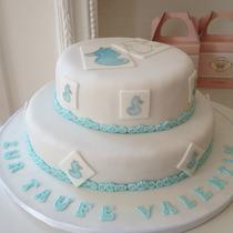 Motivtorte Baby blaue Ente