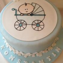 Motivtorte Baby Kinderwagerl