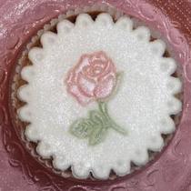 Cupcake Gemalte Rose groß
