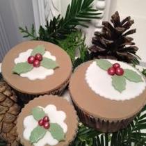 Cupcake Ilex auf braun